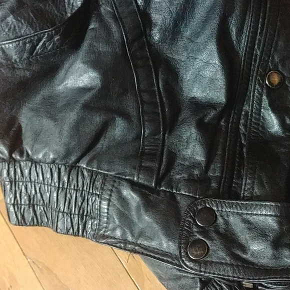 Code Zero Vintage Leather bomber jacket - Picture 4 of 4